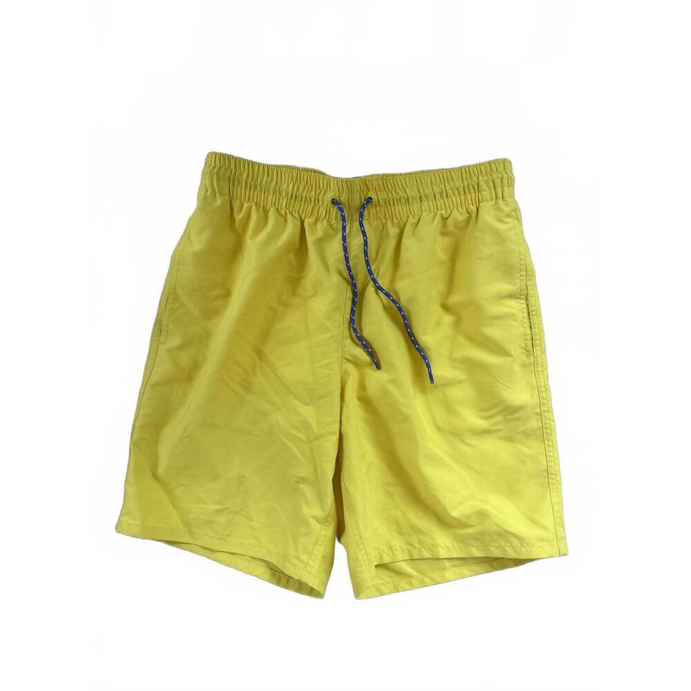 Old Navy Men's Yellow Swim Trunks with Blue Drawstring
